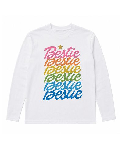 Prince Peter Collection Prince Peter Collection Girls' Bestie Repeat Colorful Long Sleeve Crew Tee