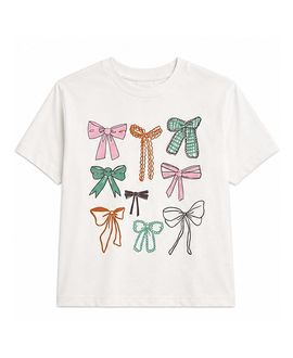 Prince Peter Collection Prince Peter Collection Girls' Fall Multi Bow Crew Tee