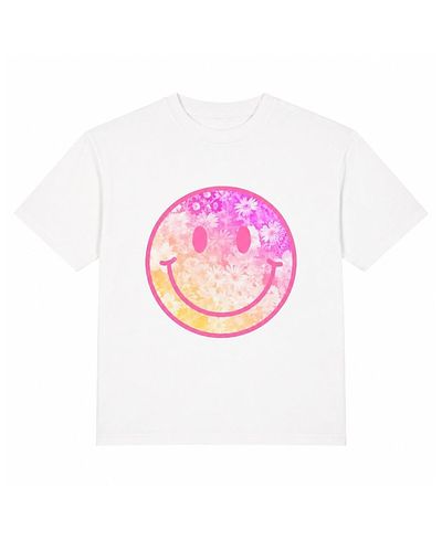 Prince Peter Collection Prince Peter Collection Girls' Floral Smiley Crew Tee