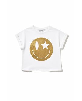 Prince Peter Collection Prince Peter Collection Girls' Happy Face Gold Tee