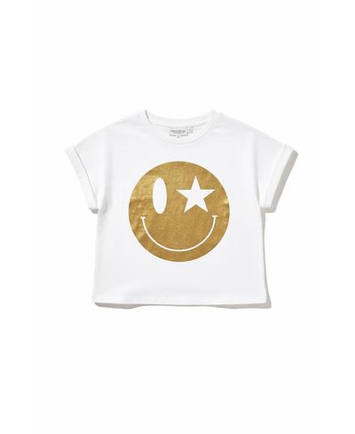 Prince Peter Collection Prince Peter Collection Girls' Happy Face Gold Tee