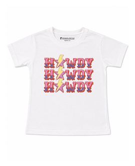 Prince Peter Collection Prince Peter Collection Girls' Howdy Lightning Repeat Tee Crew Tee Top