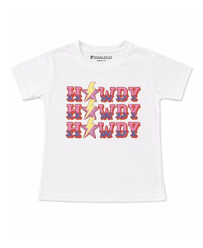 Prince Peter Collection Prince Peter Collection Girls' Howdy Lightning Repeat Tee Crew Tee Top