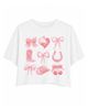 Prince Peter Collection Prince Peter Collection Girls' Western Bows Gfx Distressed Crop Top - 1