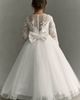 Princess Daliana Sheer Long-Sleeve Flower Girl Dress - 3