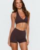 Princess Polly Active Final Form Active 4" Invisible Scrunch Shorts Brown - 1