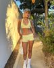 Princess Polly Active Final Form Active 4" Invisible Scrunch Shorts Lemongrass - 2