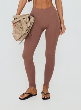 Princess Polly Active Peak Performance Active Leggings Clay