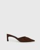Princess Polly Admiration Pointed Toe Faux Suede Heels Brown - 2