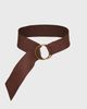 Princess Polly Amberlyn Faux Suede Belt Brown - 1