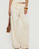 Princess Polly Aubrette Satin Tie Pants Cream - 1