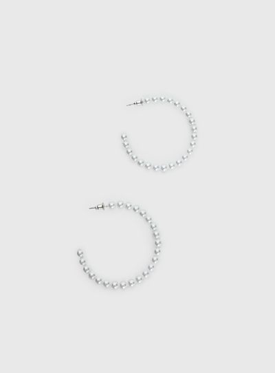 Princess Polly Aydan Hoop Earrings Pearl