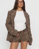 Princess Polly Ayvanna Mini Shorts Brown Check - 1
