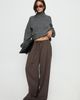 Princess Polly Bungala Oversized Relaxed Pants Brown Check - 1