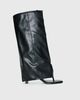 Princess Polly Burning Daylight Open Toe Knee High Boots Black - 2