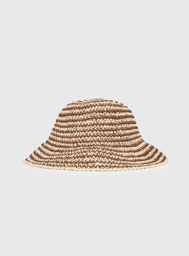 Princess Polly Celestea Woven Bucket Hat Tan / Brown