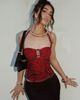 Princess Polly Cielo Mesh Halter Top Red Zebra - 1