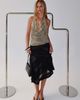 Princess Polly Constancia Asymmetrical Sheer Midi Skirt Black - 2