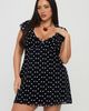 Princess Polly Curve I Guess So Mini Dress Black Polka Dot Curve - 1