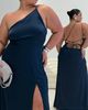 Princess Polly Curve Kiss Of Life Satin Maxi Dress Navy Curve - 2