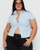 Princess Polly Curve Lover Blues Twist Top Blue Curve - 1