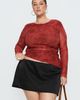 Princess Polly Curve Nadya Satin Tailored Mini Skirt Black Curve - 1