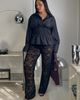 Princess Polly Curve Peru Lace Pants Black Curve - 2