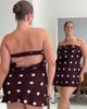Princess Polly Curve Phillipa Mini Dress Plum / Pink Polka Dot Curve - 2