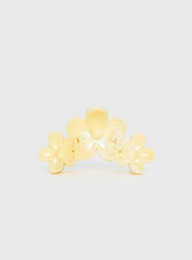 Princess Polly Devinn Floral Claw Clip Yellow