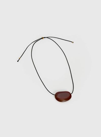 Princess Polly Edern Pebble Pendant Necklace Red