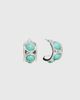 Princess Polly Endellion Hoop Earrings Silver / Turqouise - 1