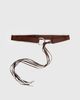 Princess Polly Evera Ring Detail Tassel Belt Brown / Silver - 1