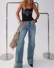 Princess Polly Ezia Wide Cuff Baggy Jeans Raw Denim - 2