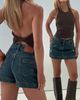 Princess Polly Gazelle Distressed Denim Skort Vintage Blue Wash - 2