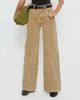 Princess Polly Goldie High Rise Wide Leg Jeans Tan - 1