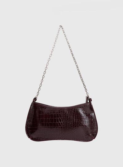 Princess Polly Gwynne Faux Leather Shoulder Bag Cherry Lacquer