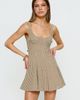 Princess Polly Honeysucker Floaty Playsuit Brown Check - 1