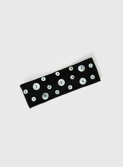 Princess Polly Isalyn Button Headband Black