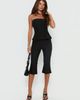 Princess Polly Isalyn Tailored Capri Pants Black Pinstripe - 1