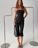 Princess Polly Isalyn Tailored Capri Pants Black Pinstripe - 2