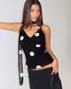 Princess Polly Jenae Scarf Detail Cami Top Black / White Polka - 2