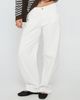 Princess Polly Kaio Mid Rise Barrel Leg Denim Jeans White - 1