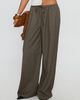 Princess Polly Ketrina Tie Waist Pants Brown Plaid - 2