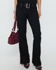 Princess Polly Kortnee Eyelet Detail Flare Leg Pants Black - 1