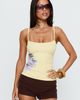 Princess Polly Lower Impact Admiration Bead Detail Top Lemon - 1