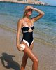 Princess Polly Lower Impact Alycee Ring One Piece Black / White - 1