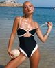 Princess Polly Lower Impact Alycee Ring One Piece Black / White - 2