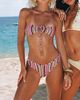 Princess Polly Lower Impact Amiri Contrast High Side Bikini Bottoms Pink / Yellow Stripe - 2
