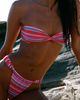 Princess Polly Lower Impact Amplitude Bikini Top Pink / Blue Stripe - 1
