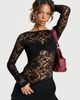 Princess Polly Lower Impact Anjolene Lace Wrap Bust Bodysuit Black - 2